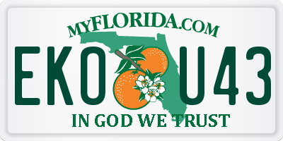 FL license plate EKOU43