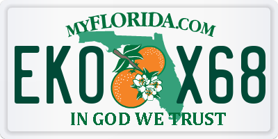 FL license plate EKOX68