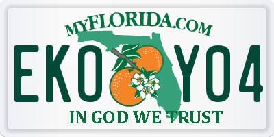 FL license plate EKOY04