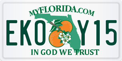FL license plate EKOY15