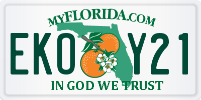 FL license plate EKOY21