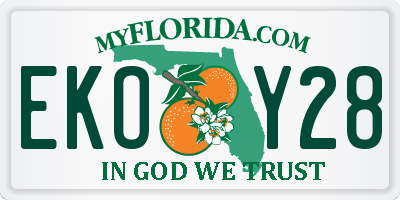 FL license plate EKOY28