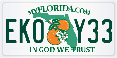 FL license plate EKOY33