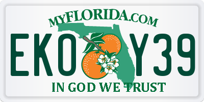 FL license plate EKOY39