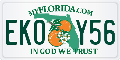 FL license plate EKOY56