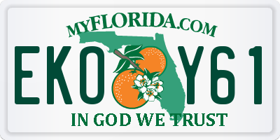 FL license plate EKOY61