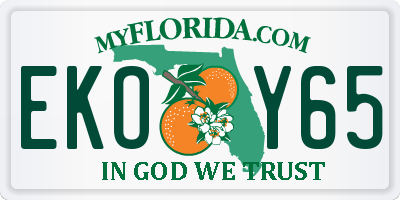 FL license plate EKOY65