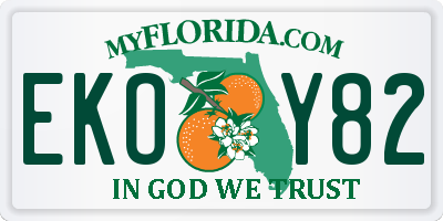 FL license plate EKOY82