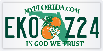 FL license plate EKOZ24
