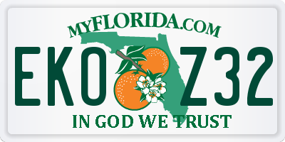 FL license plate EKOZ32