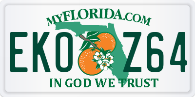 FL license plate EKOZ64