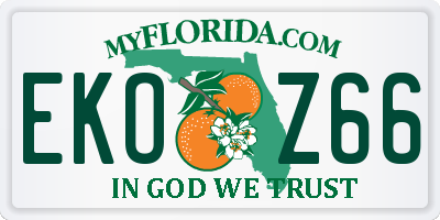 FL license plate EKOZ66