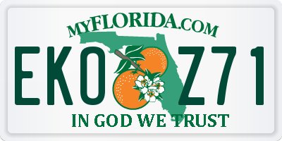 FL license plate EKOZ71