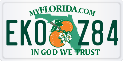 FL license plate EKOZ84