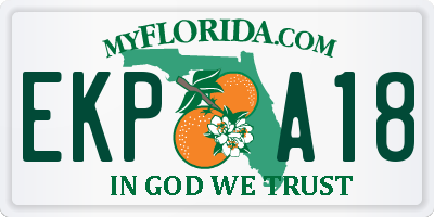 FL license plate EKPA18
