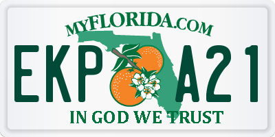 FL license plate EKPA21