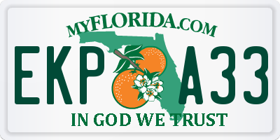 FL license plate EKPA33