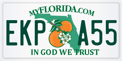 FL license plate EKPA55