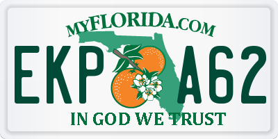 FL license plate EKPA62