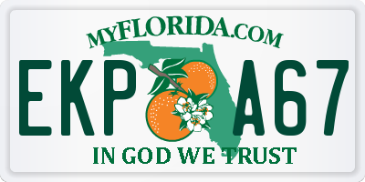 FL license plate EKPA67