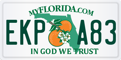 FL license plate EKPA83