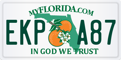 FL license plate EKPA87