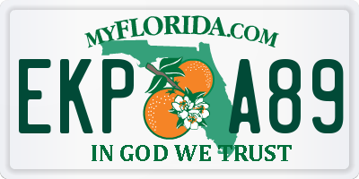FL license plate EKPA89