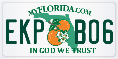 FL license plate EKPB06