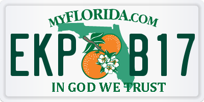 FL license plate EKPB17