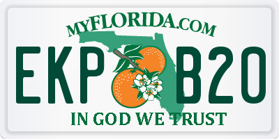 FL license plate EKPB20