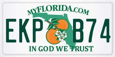 FL license plate EKPB74