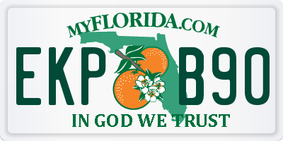 FL license plate EKPB90