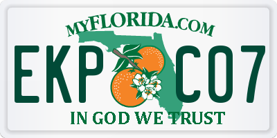 FL license plate EKPC07