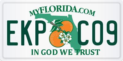 FL license plate EKPC09