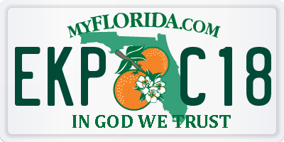 FL license plate EKPC18