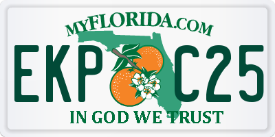 FL license plate EKPC25