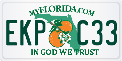 FL license plate EKPC33