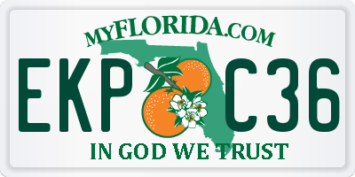FL license plate EKPC36