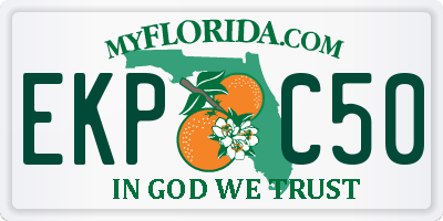 FL license plate EKPC50
