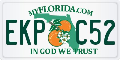 FL license plate EKPC52