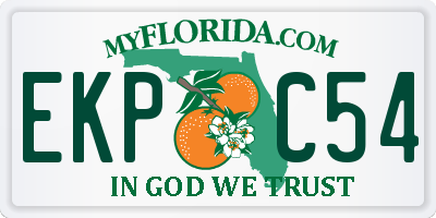 FL license plate EKPC54