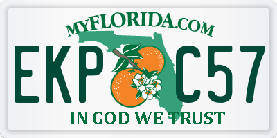 FL license plate EKPC57
