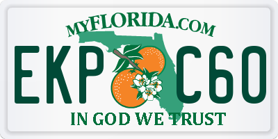 FL license plate EKPC60