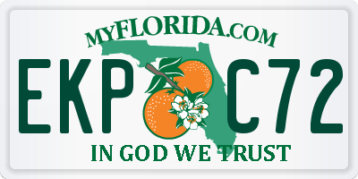 FL license plate EKPC72
