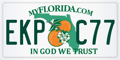 FL license plate EKPC77