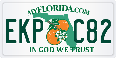 FL license plate EKPC82
