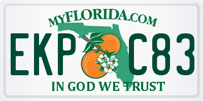 FL license plate EKPC83