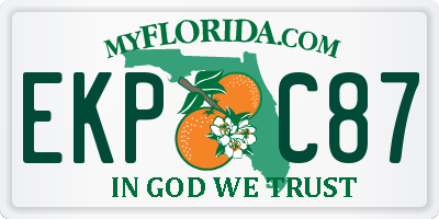 FL license plate EKPC87