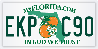 FL license plate EKPC90