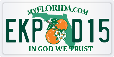 FL license plate EKPD15